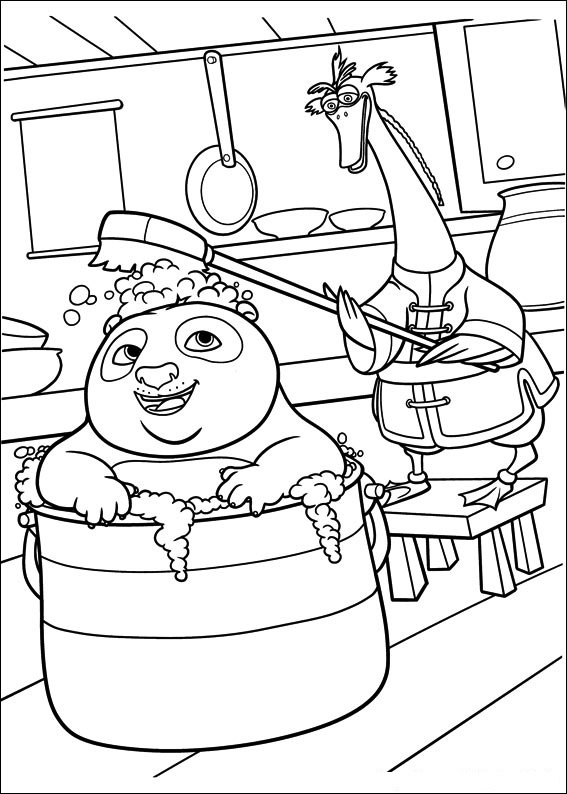 Po Taking A Shower Coloring Page - Free Printable Coloring Pages for Kids
