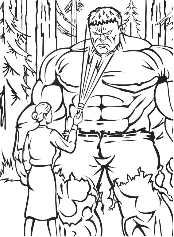 Angry Hulk Coloring Page - Free Printable Coloring Pages for Kids