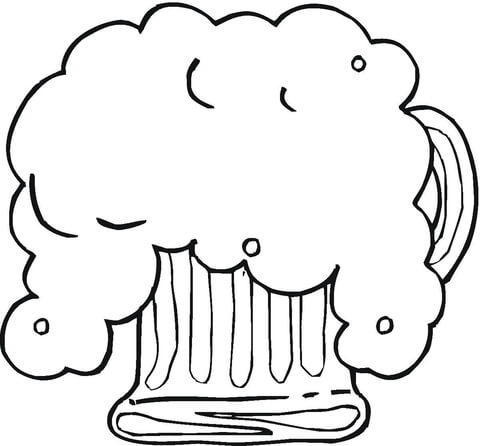 Beer For Oktoberfest Coloring Page - Free Printable Coloring Pages for Kids
