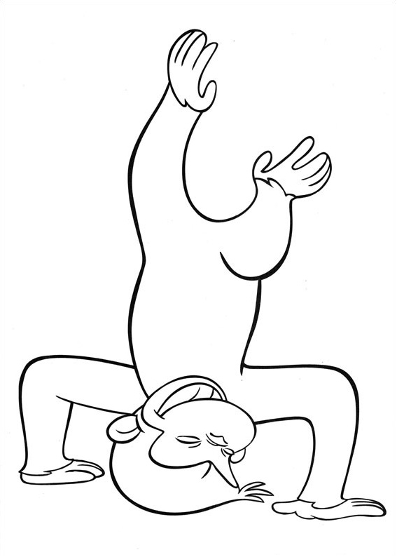 George Handstand Push Up Coloring Page - Free Printable Coloring Pages