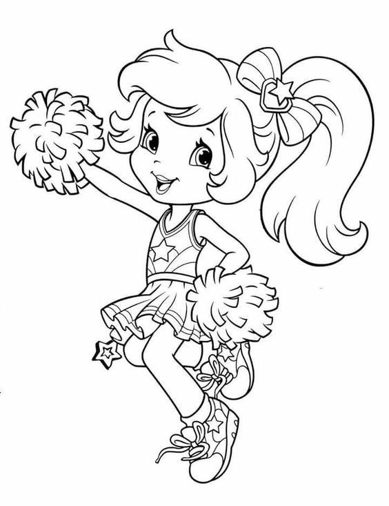 Strawberry Shortcake Dancing Coloring Page - Free Printable Coloring