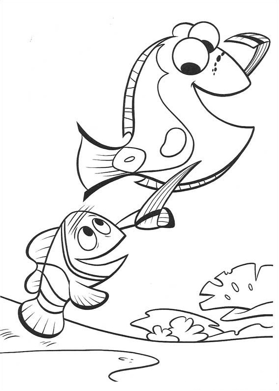 Marlin And Dory Coloring Page - Free Printable Coloring Pages for Kids