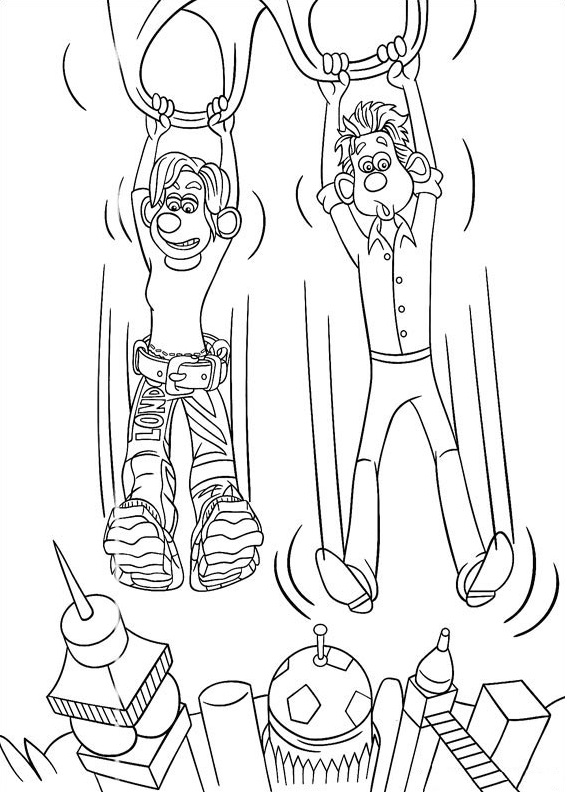 Rita, Roddy Swinging Coloring Page - Free Printable Coloring Pages for Kids