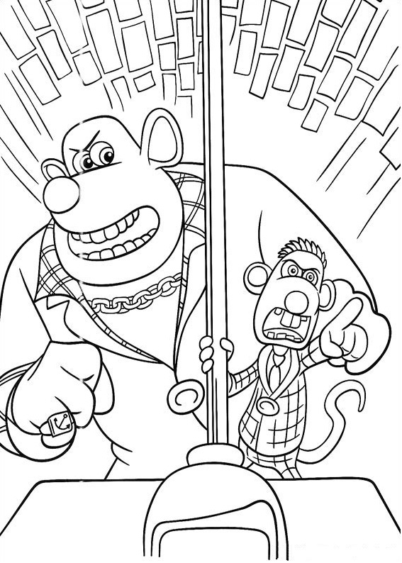 Whitey And Spike Coloring Page - Free Printable Coloring Pages for Kids