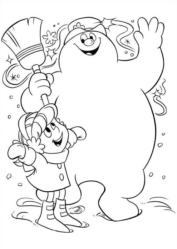 Karen And Frosty Coloring Page - Free Printable Coloring Pages for Kids