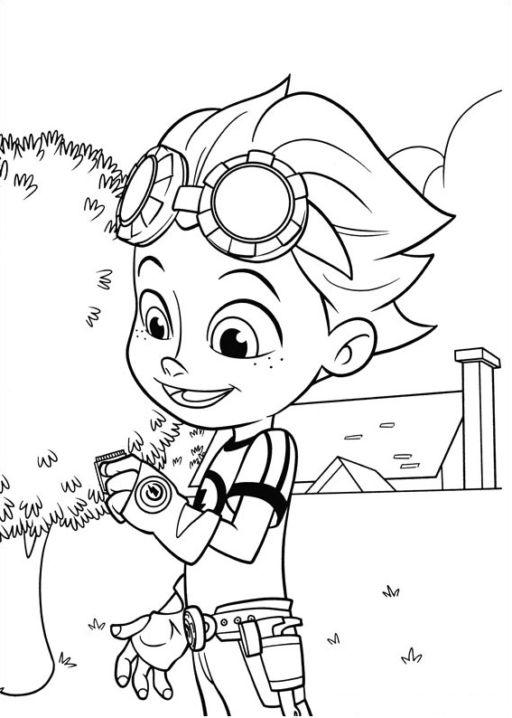 Rusty With CPU Coloring Page - Free Printable Coloring Pages for Kids