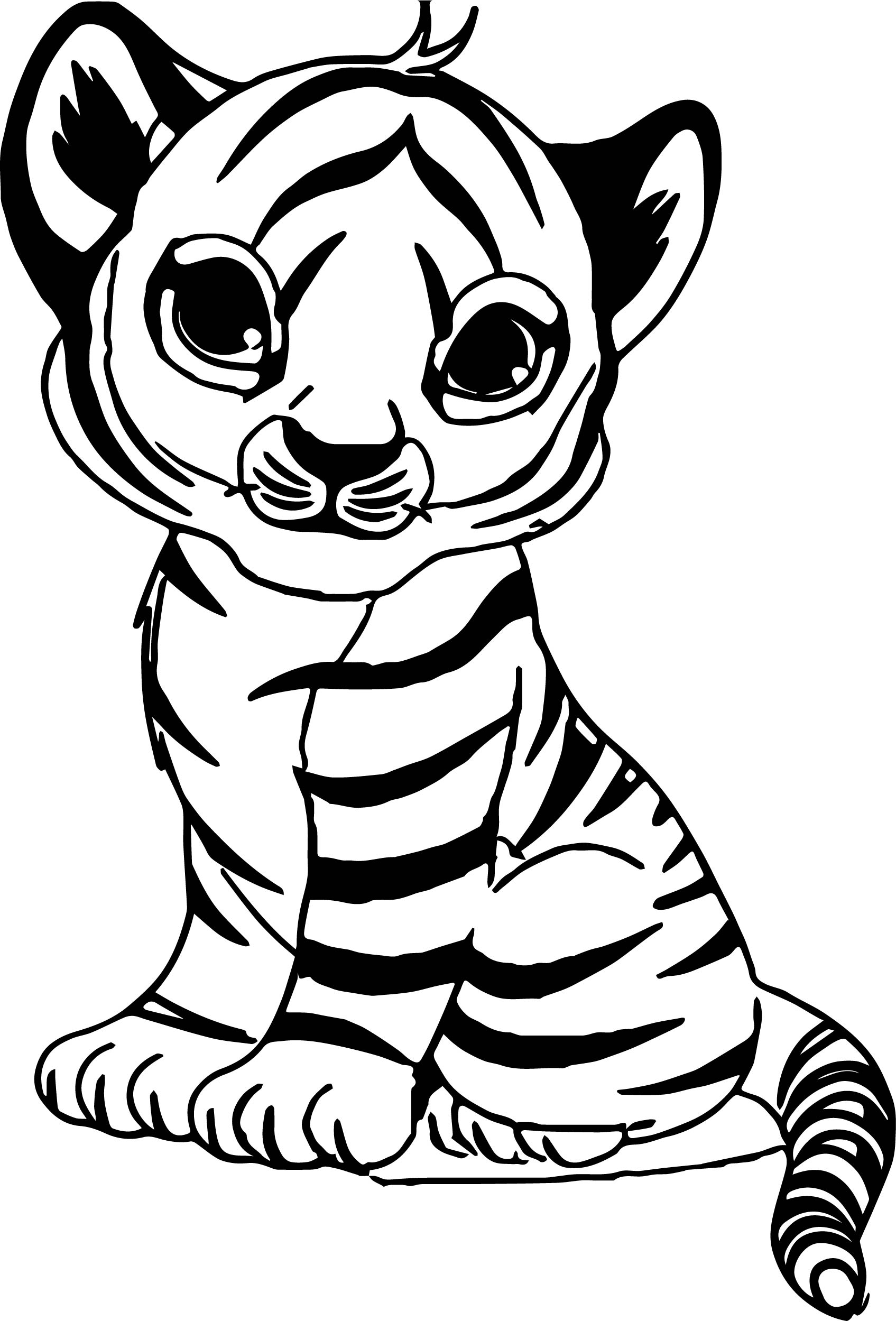 Download The Cutest Baby Tiger Coloring Page - Free Printable Coloring Pages for Kids