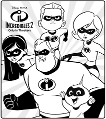 Download The Incredibles 2 Characters Coloring Page - Free ...