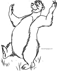 Baloo The Dancing Bear Coloring Page - Free Printable Coloring Pages
