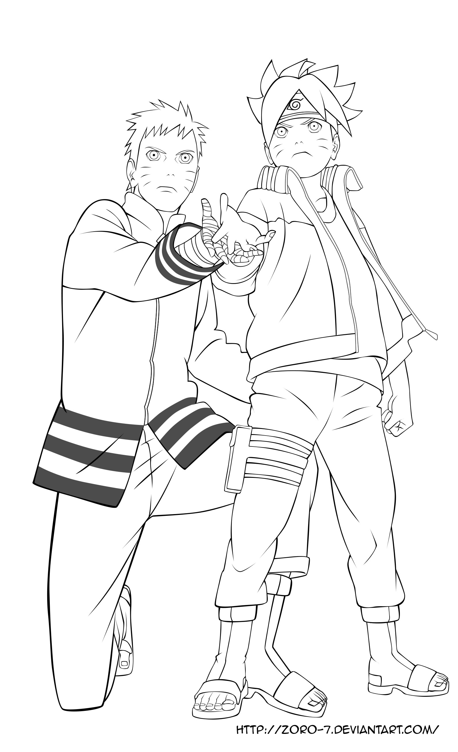 Download Boruto Learning Rasengan With Naruto Coloring Page - Free Printable Coloring Pages for Kids