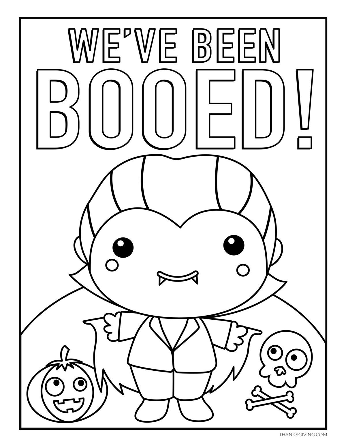 Download Cute Vampire Coloring Page - Free Printable Coloring Pages ...