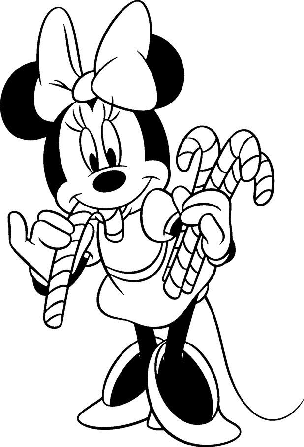 Download Minnie Eating Candy Coloring Page - Free Printable Coloring Pages for Kids