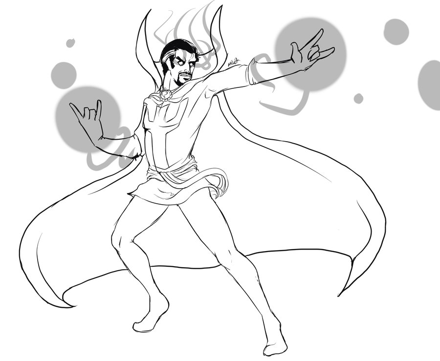 Powerful Doctor Strange Coloring Page - Free Printable Coloring Pages