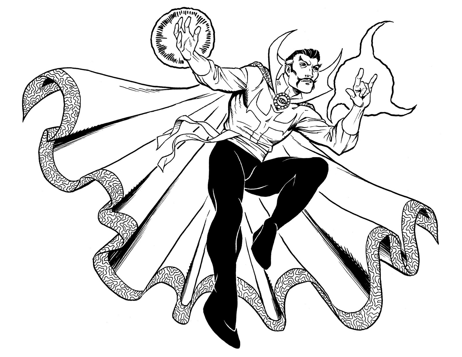 Doctor Strange Show His Skill Coloring Page - Free Printable Coloring