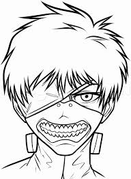 Kaneki Ken With Mask Coloring Page - Free Printable Coloring Pages for Kids
