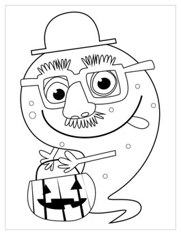 An Oldman Ghost Coloring Page - Free Printable Coloring Pages for Kids