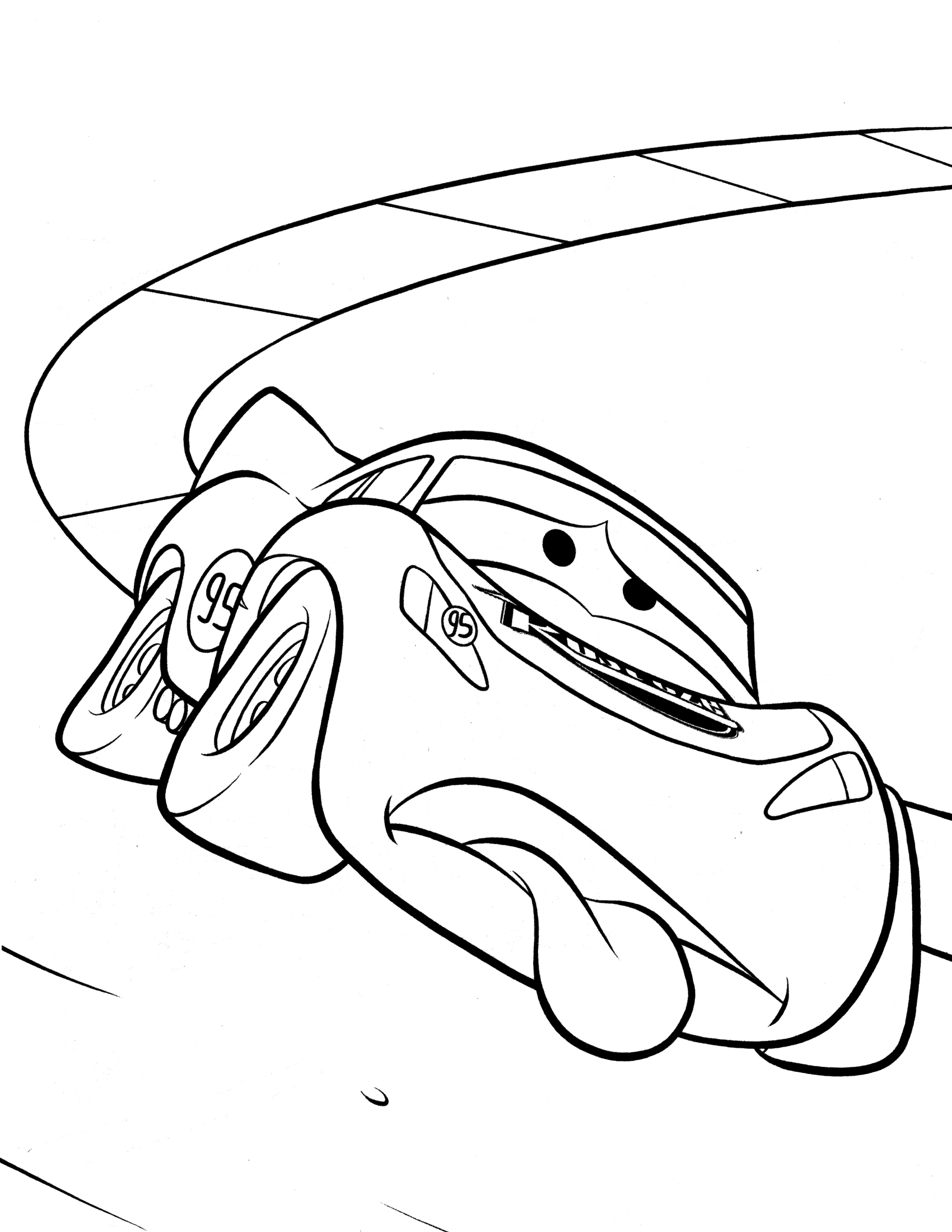 Download McQueen Is Tired Coloring Page - Free Printable Coloring ...