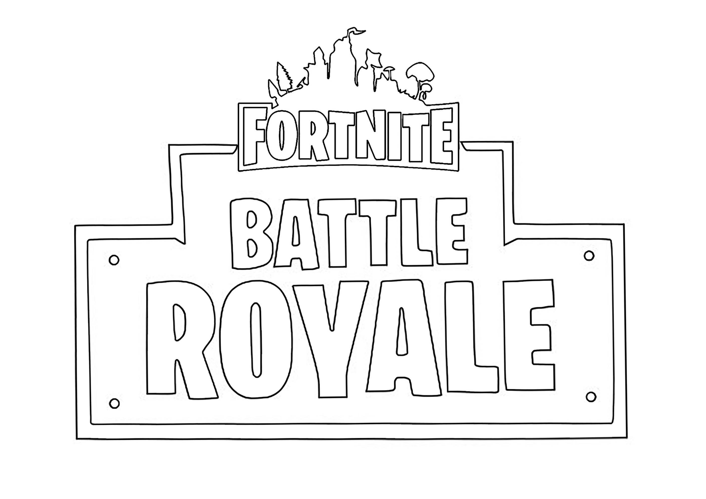 Fortnite Battle Royale Wallpaper Coloring Page Free Printable