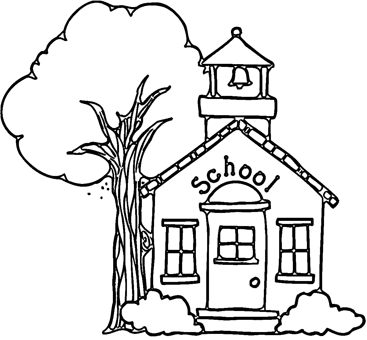 School Coloring Page - Free Printable Coloring Pages for Kids