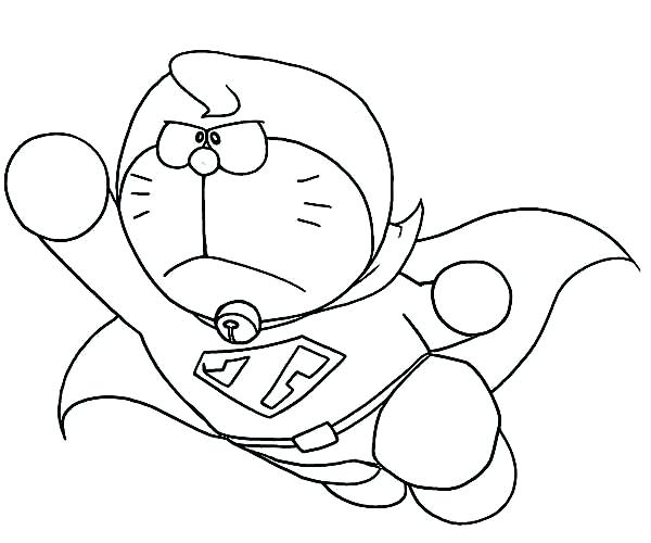 Download Super Doraemon Coloring Page - Free Printable Coloring Pages for Kids