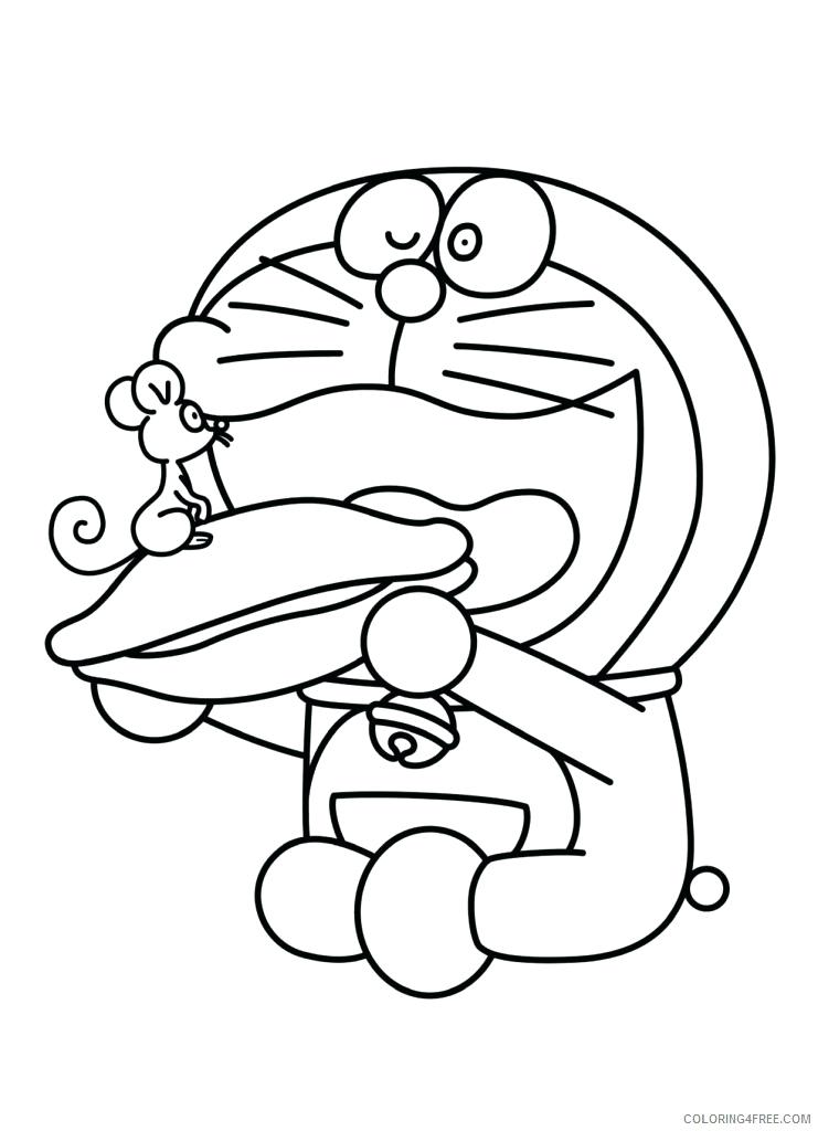 Download Doraemon And Mouse Coloring Page - Free Printable Coloring Pages for Kids