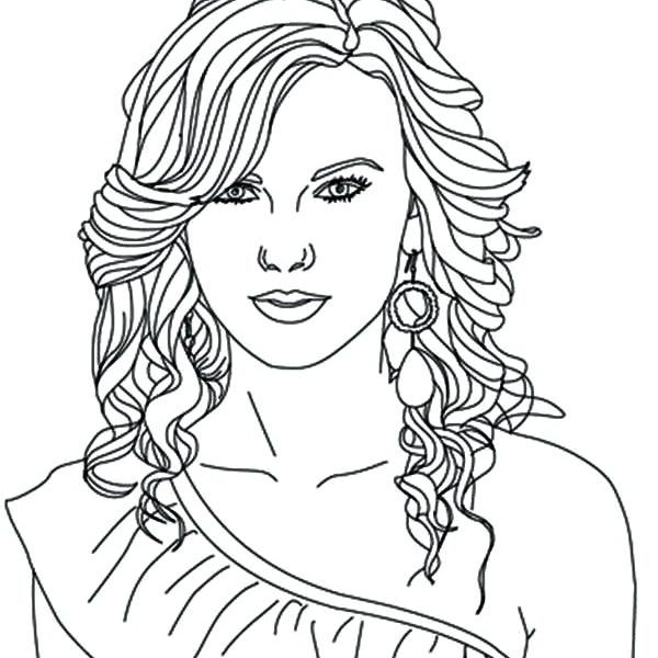 Cool Taylor Swift Coloring Page - Free Printable Coloring Pages for Kids