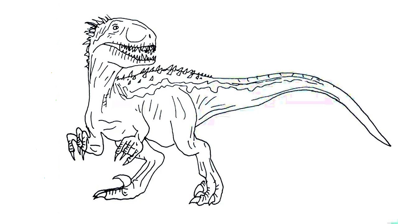 Scary Indoraptor Coloring Page - Free Printable Coloring Pages for Kids