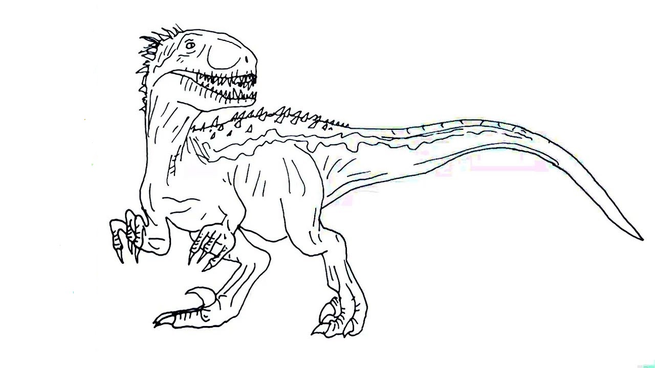 Indoraptor Printable Coloring Pages.