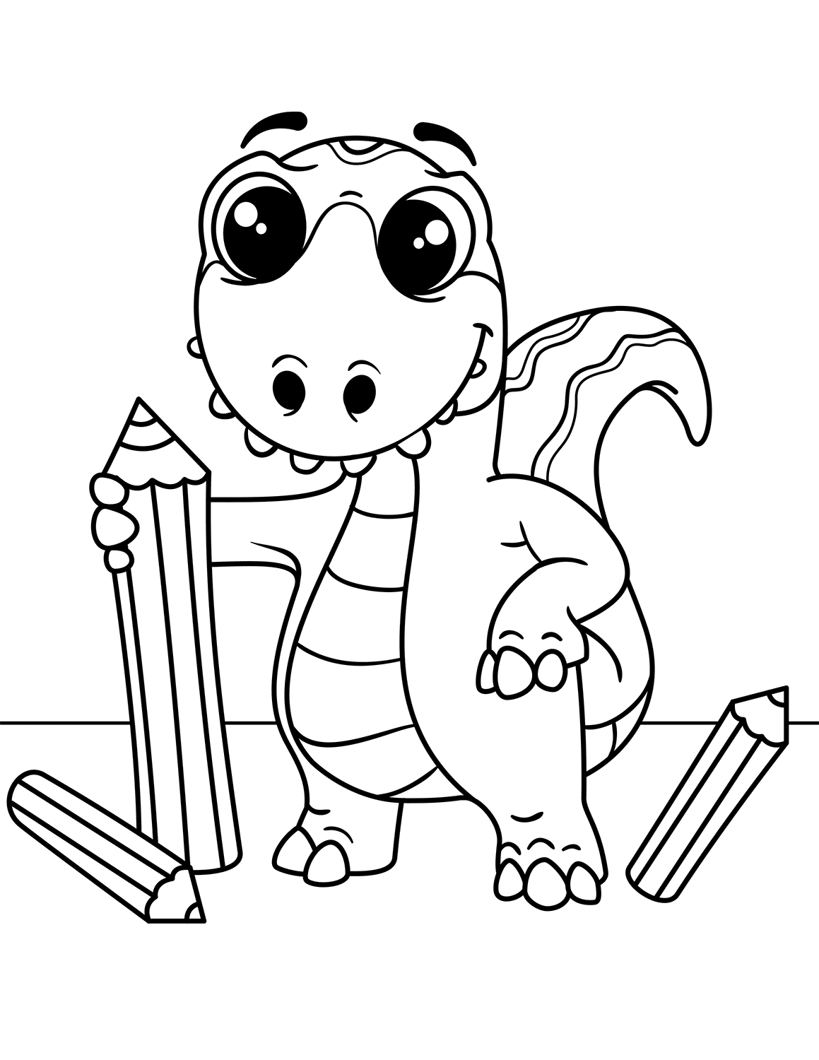 Baby Dinosaur Coloring Pages Coloring And Drawing