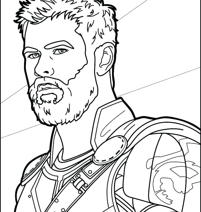 Thor In Thor Ragnarok Coloring Page   Free Printable ...
