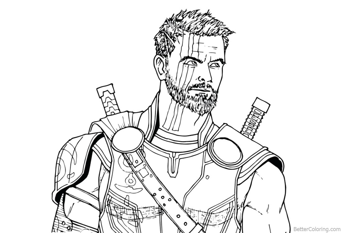 Awesome Thor Coloring Page - Free Printable Coloring Pages for Kids