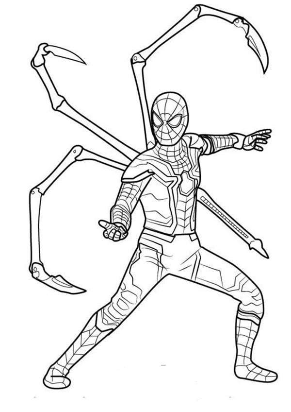 Iron Spider In Infinity War Coloring Page Free Printable Iron Spider In Infinity War Coloring Page Free Printable