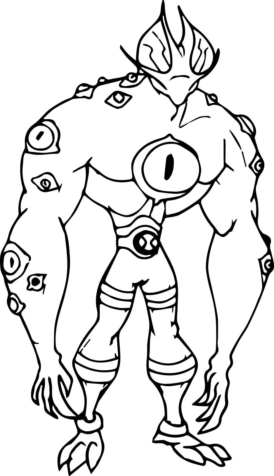 Creepy Eyes Guy Coloring Page - Free Printable Coloring Pages for Kids