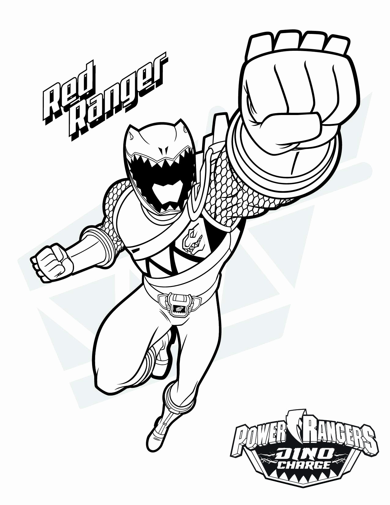 Red Ranger Coloring Page Free Printable Coloring Pages for Kids