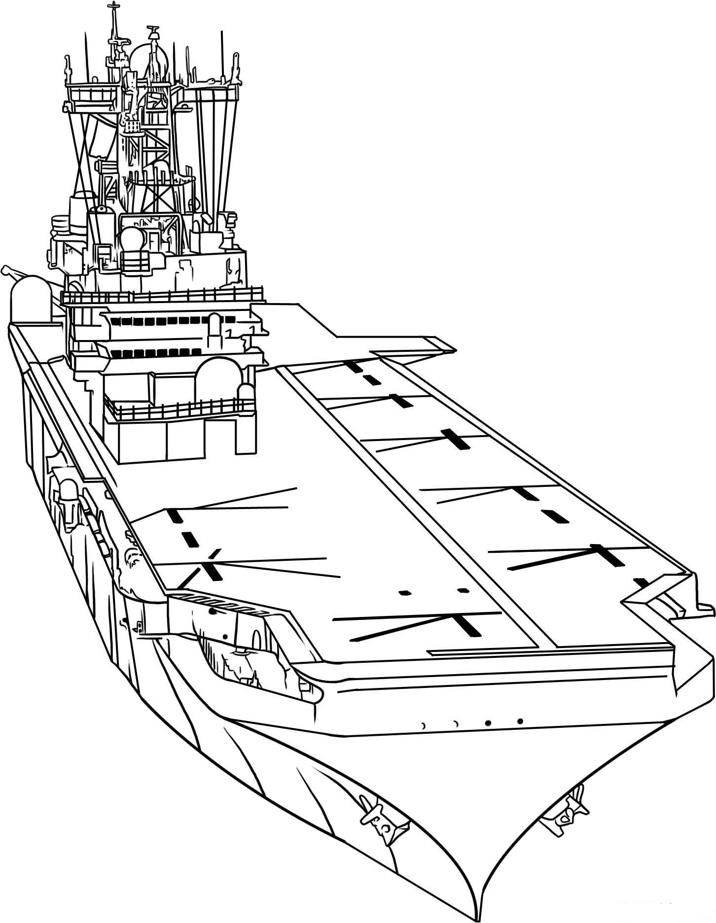 Awesome Aircraft Carriers Coloring Page - Free Printable Coloring Pages
