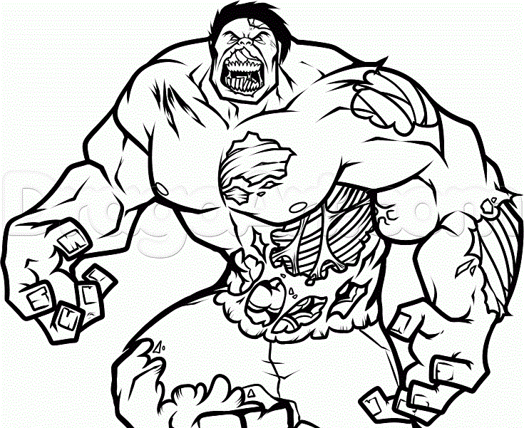 Zombie Hulk Coloring Page - Free Printable Coloring Pages ...