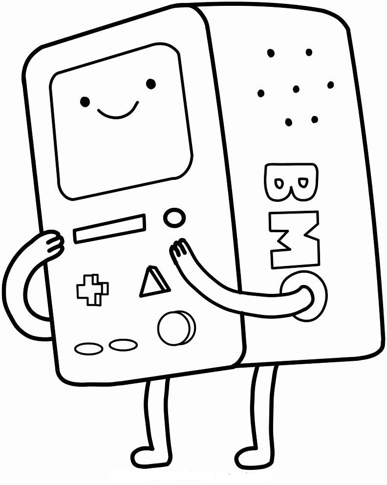 Bmo Adventure Time Chibi Coloring Pages Coloring Pages