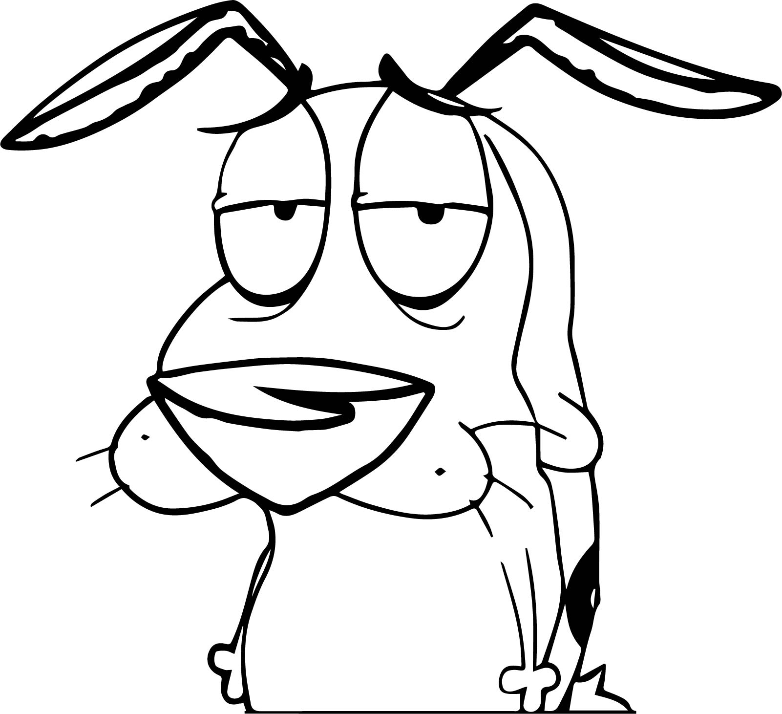 Courage The Cowardly Dog Coloring Page - Free Printable Coloring Pages