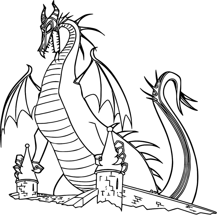 Download Evil Dragon Coloring Page - Free Printable Coloring Pages ...