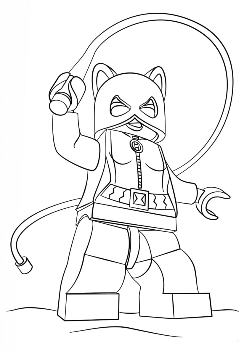Lego Catwoman Coloring Page - Free Printable Coloring Pages for Kids