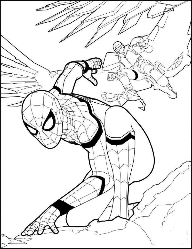 Download Spiderman Home Coming Coloring Page - Free Printable ...