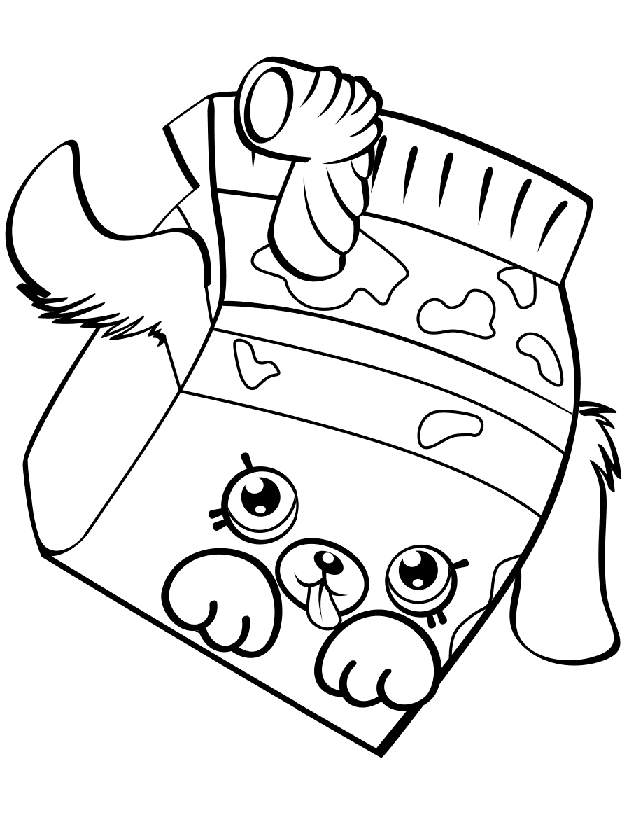 Cute Milk Bud Shopkin Coloring Page - Free Printable Coloring Pages for