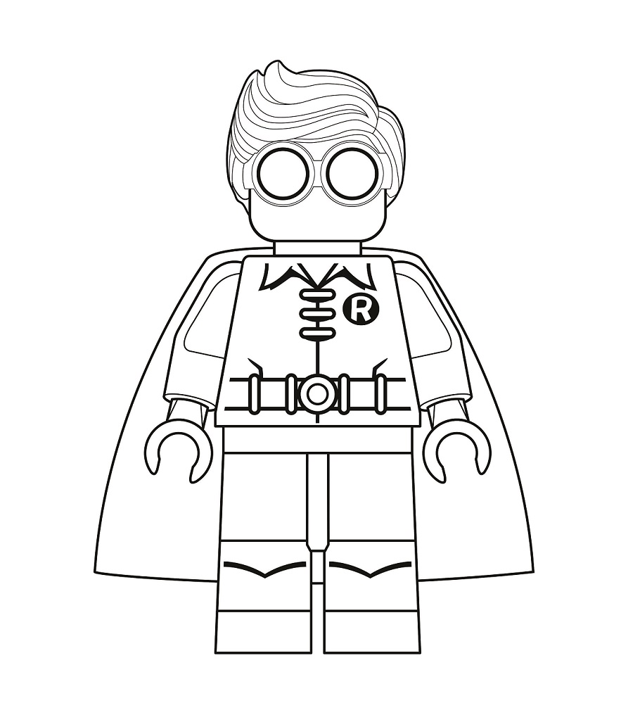 Lego Robin Coloring Page - Free Printable Coloring Pages for Kids