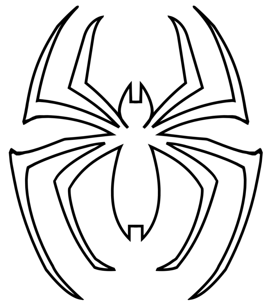 Symbol Of Spiderman Coloring Page - Free Printable ...