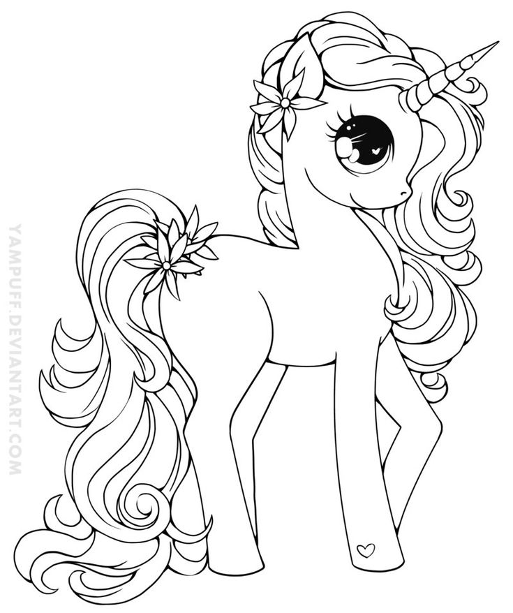 Unicorn With Beautiful Glitter Eyes Coloring Page Free