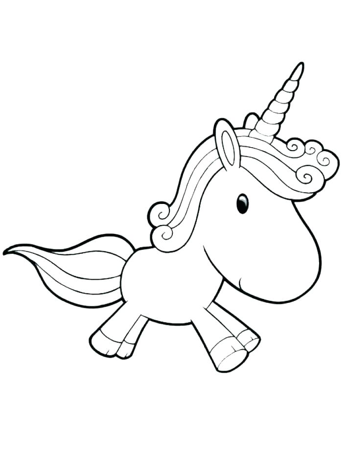 Little Cute Unicorn Coloring Page Free Printable Coloring Pages