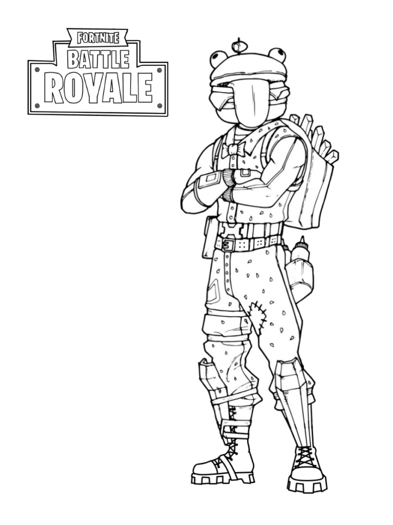 Durr Burger Fortnite Coloring Page - Free Printable Coloring Pages for Kids