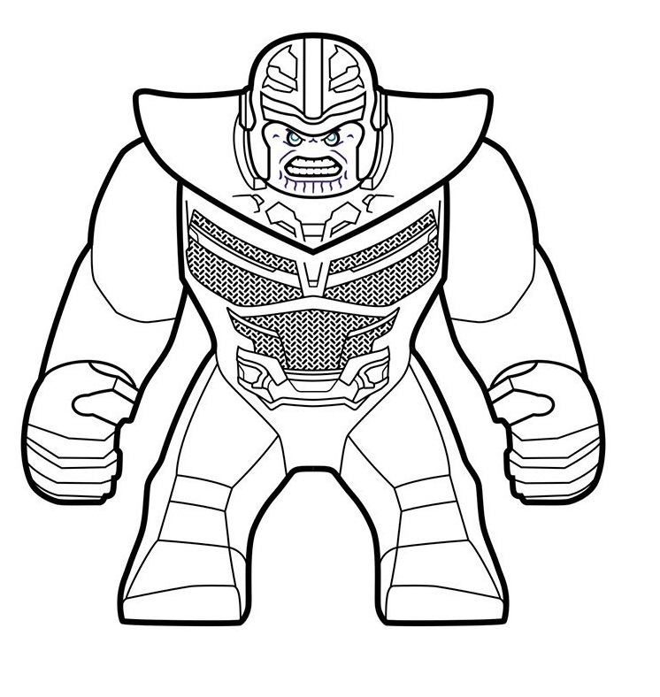 Angry Lego Thanos Coloring Page - Free Printable Coloring Pages for Kids