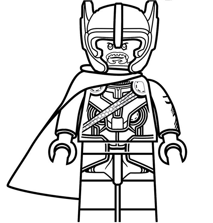 Lego Thor From Ragnarok Coloring Page - Free Printable Coloring Pages