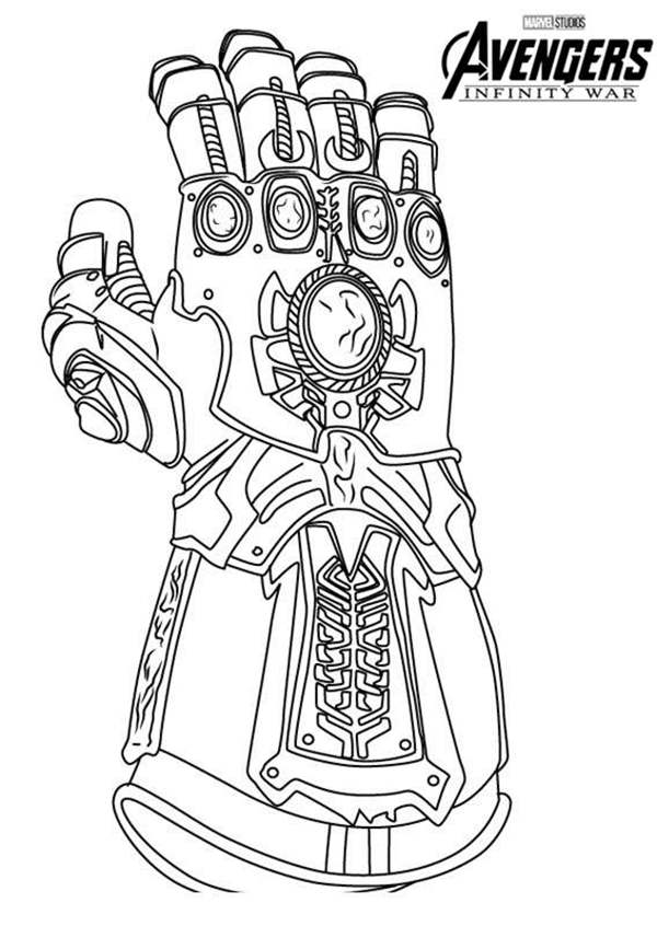 Awesome Infinity Gauntlet Coloring Page - Free Printable  